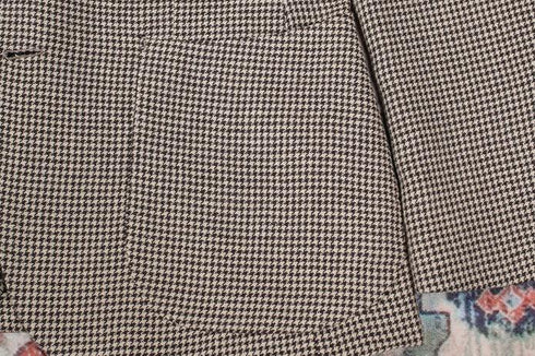 Brown Houndstooth Wool Blazer and Wool Suit – Classic Men’s Wool Blazers Plus Size